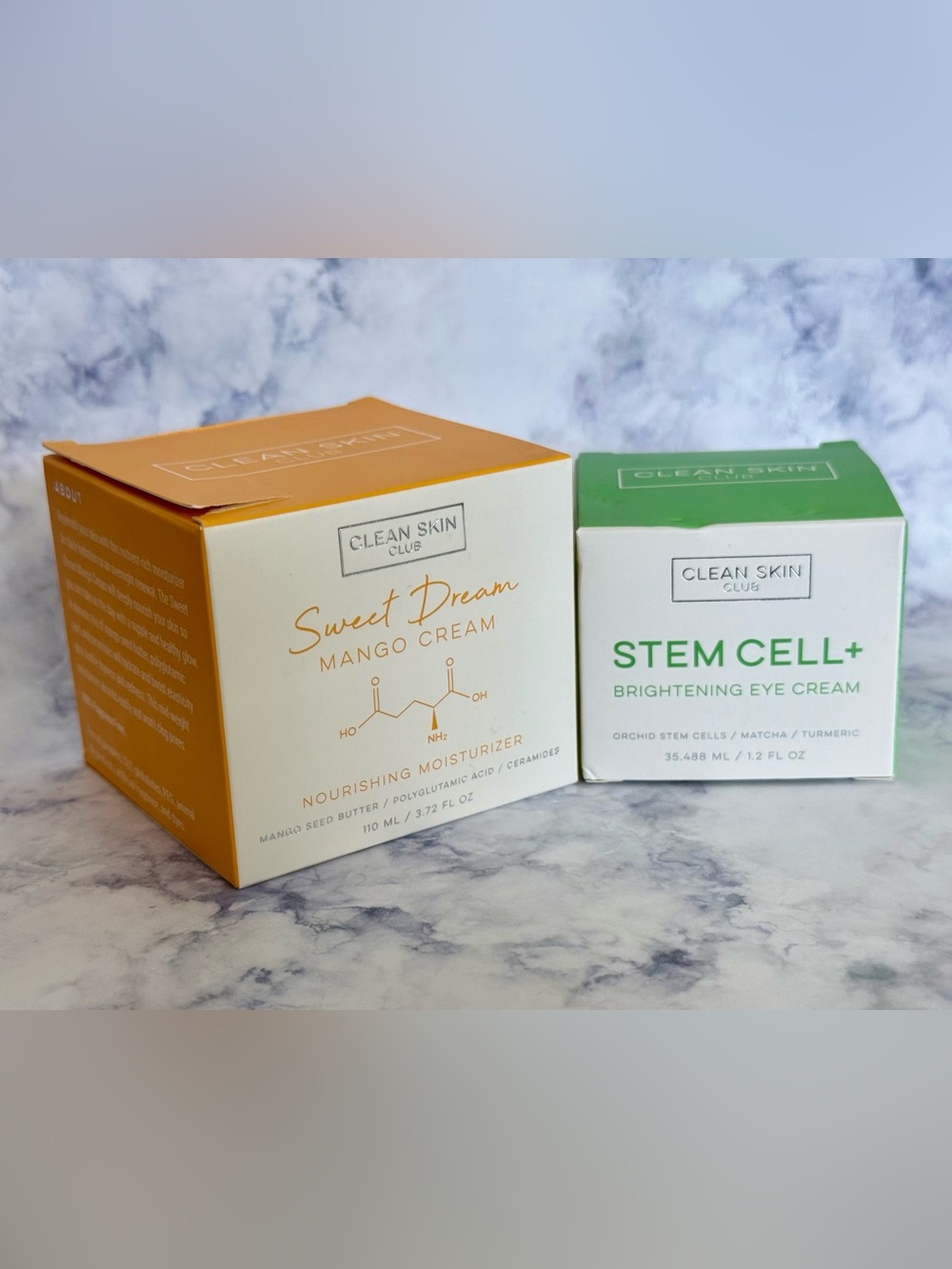 NEW Clean Skin Club Sweet Dream Mango Cream + Stem Cell Eye Cream Set